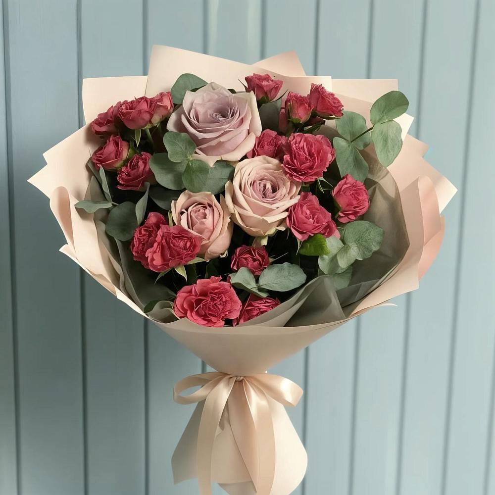 Букет цветов из: Гвоздики и Розы в Родино