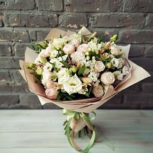 Букет цветов из:  Альстромерии, Розы и Хризантемы в Родино