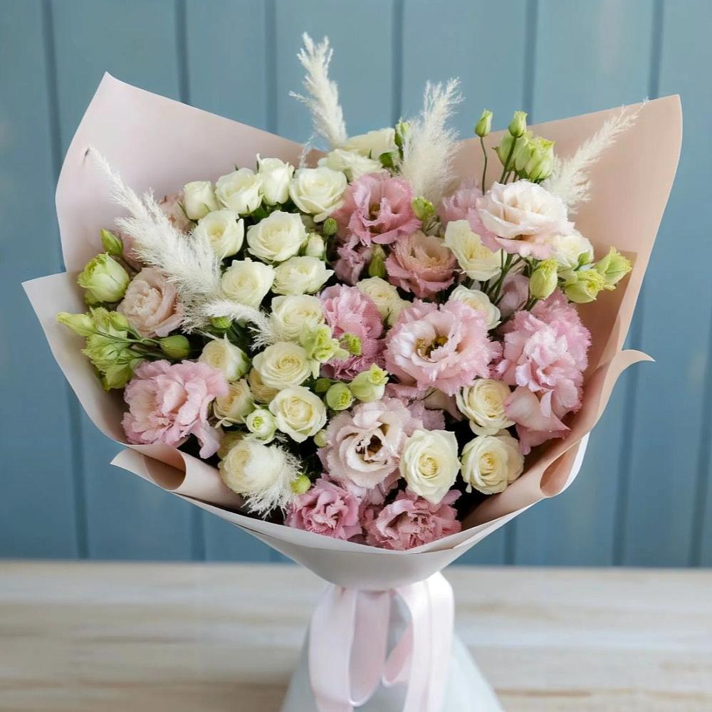 Букет цветов из: Альстромерии и Розы в Родино