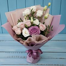 Букет цветов из:  Розы и Лизиантусы #REPLACE_PRED# Родино