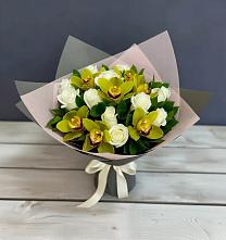 Букет цветов из:  Орхидеи и Розы в Родино