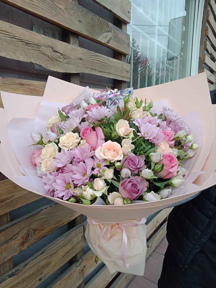 Букет цветов из: Розы и Хризантемы в Родино