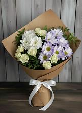 Букет цветов из:  Хризантемы и Розы в Родино