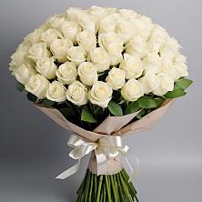 Букет 101 беля роза Белоснежка в Родино