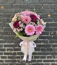 Букет цветов из:  Герберы и Хризантемы в Родино