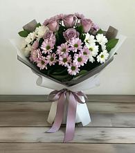 Букет цветов из:  Хризантемы и Розы в Родино