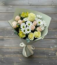 Букет цветов из:  Альстромерии, Розы и Хризантемы в Родино