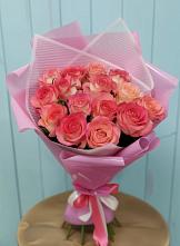 Букет 15 Розовых роз Равель в Родино