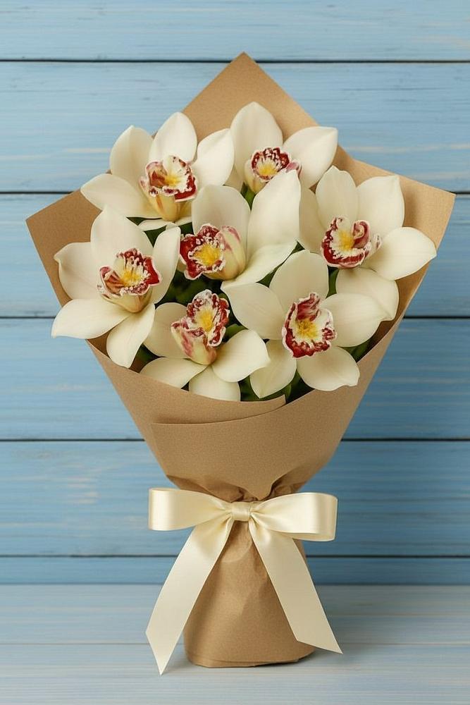 Букет цветов из: Орхидеи и Розы в Родино